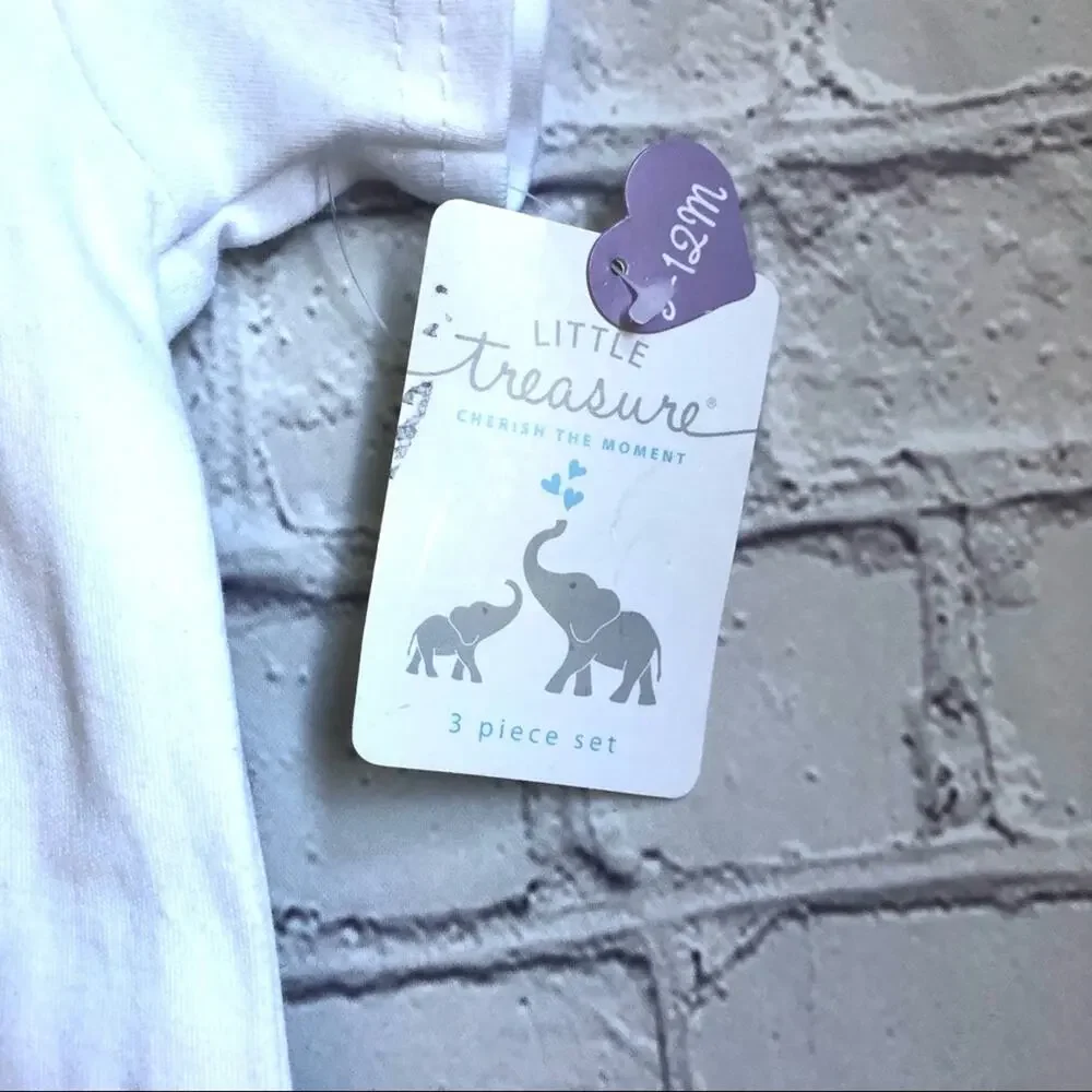 Little Treasures Baby Boy Three Piece Set Sz 9-12M